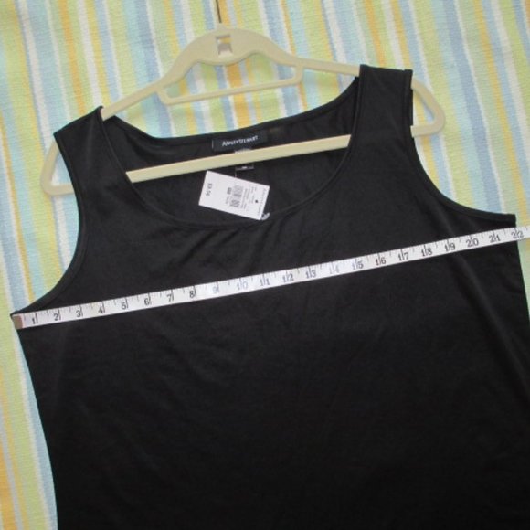 New Ashley Stewart Basic Black Tank Top 18/20 - Picture 4 of 9